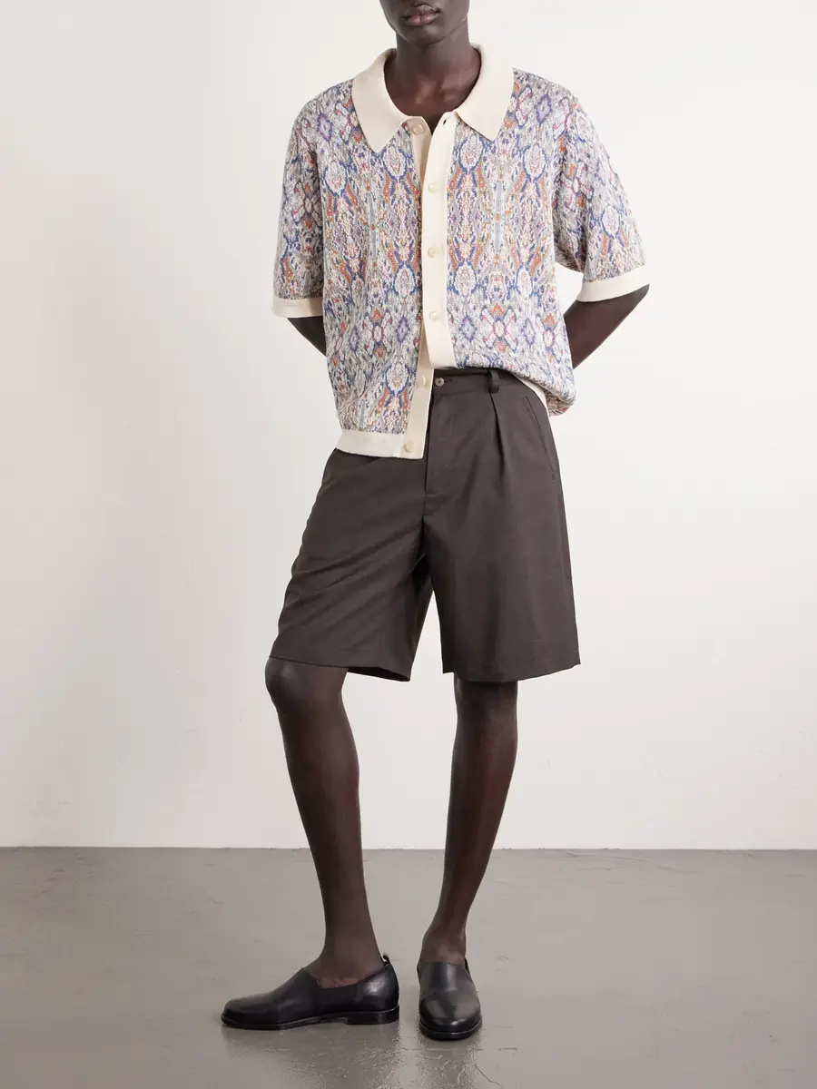 Corridor Trance Jacquard-Knitted Cotton Shirt - Men | Thumbnail 2