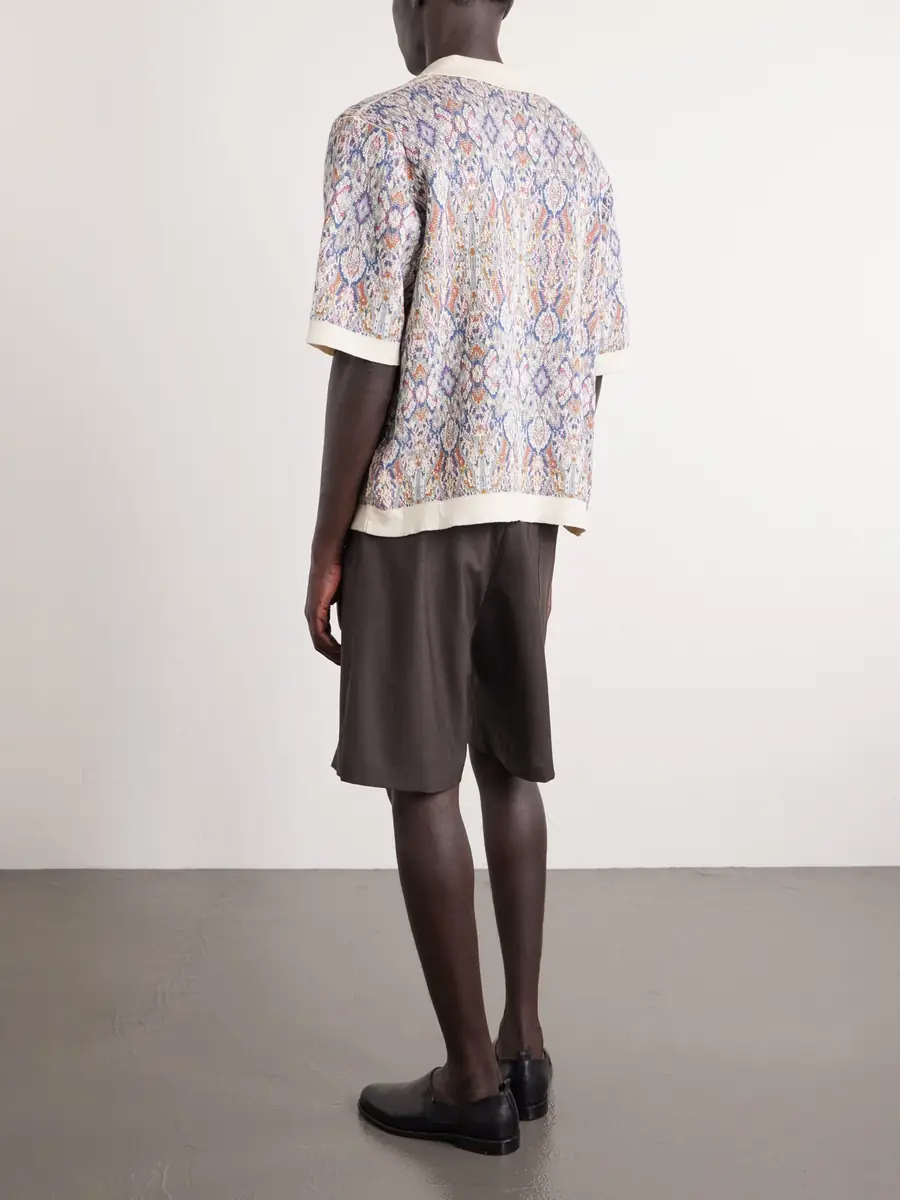 Corridor Trance Jacquard-Knitted Cotton Shirt - Men | Thumbnail 4