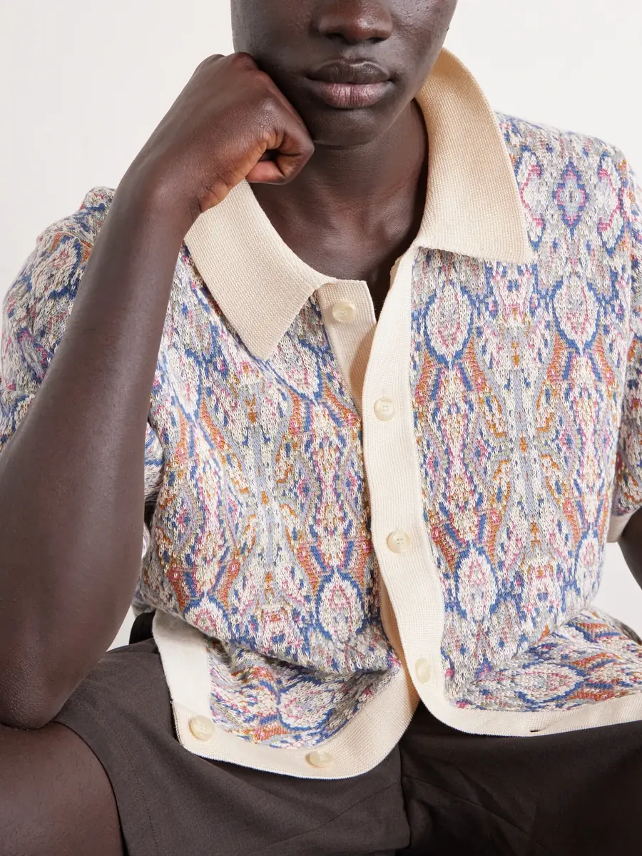 Corridor Trance Jacquard-Knitted Cotton Shirt - Men | Thumbnail 5
