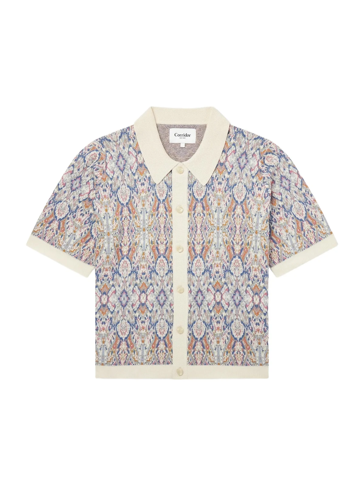 Corridor Trance Jacquard-Knitted Cotton Shirt - Men