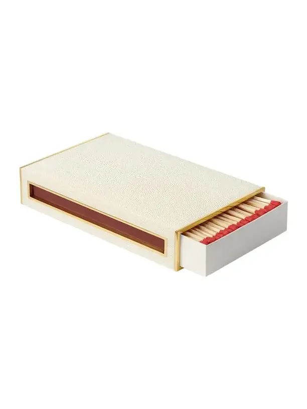 AERIN Faux Shagreen Oversized Match Box with Striker
