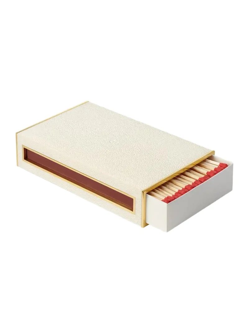 AERIN Faux Shagreen Oversized Match Box with Striker