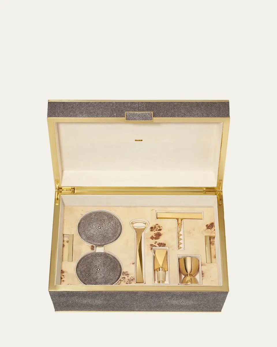 AERIN Classic Faux Shagreen Bar Set | Thumbnail 3 AERIN Classic Faux Shagreen Bar Set | Thumbnail 3
