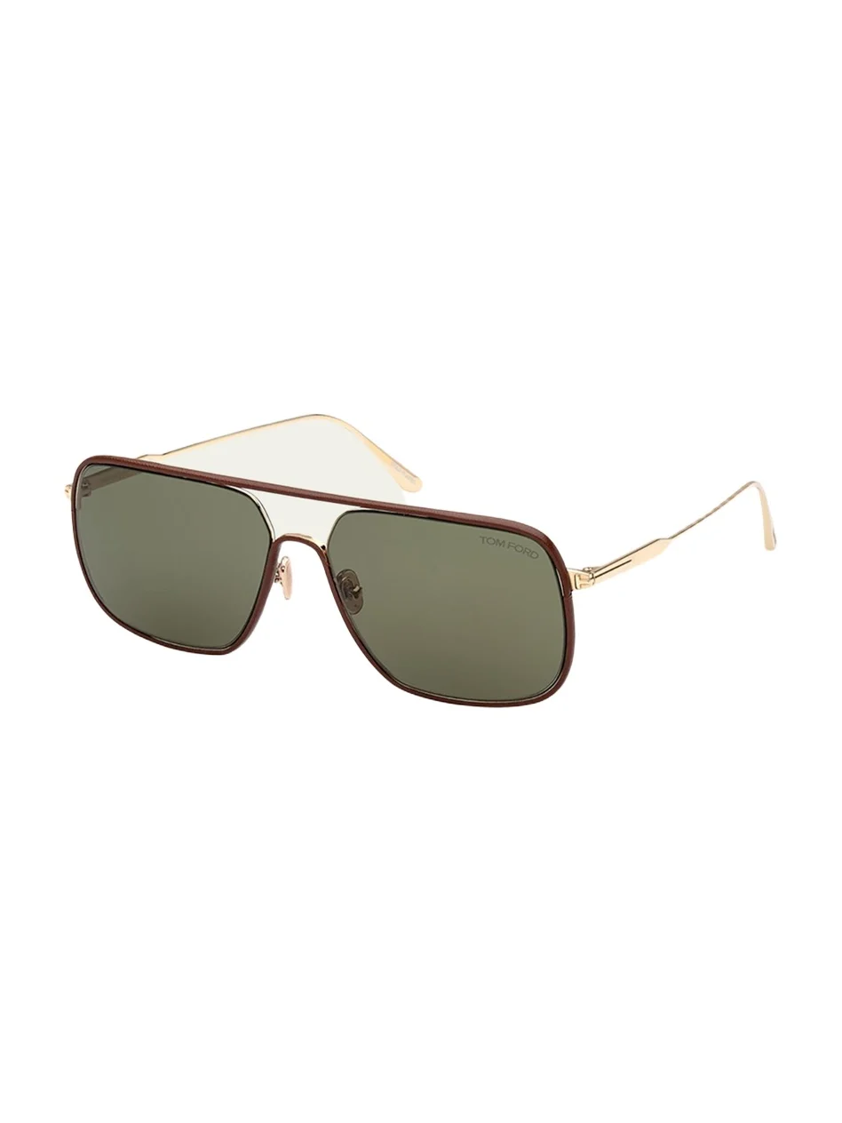 Tom Ford Men's Cliff Metal & Leather Aviator Sunglasses