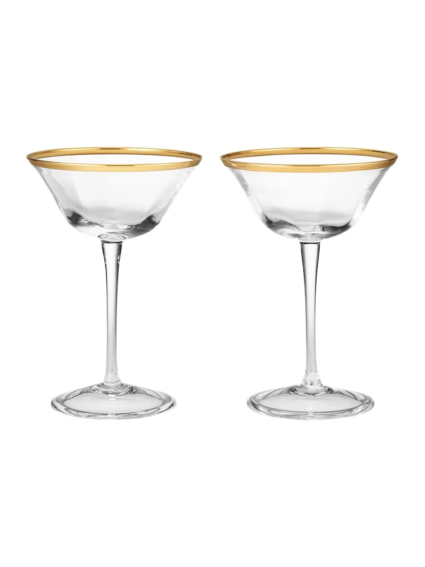AERIN Sophia Clear Coupe Glasses
