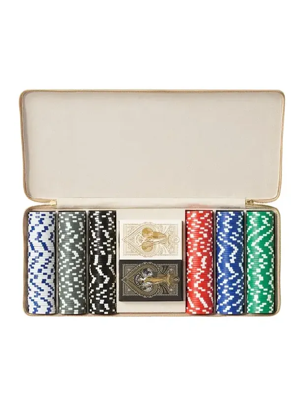 AERIN Enzo Travel Poker Set