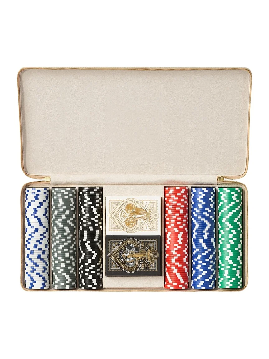 AERIN Enzo Travel Poker Set