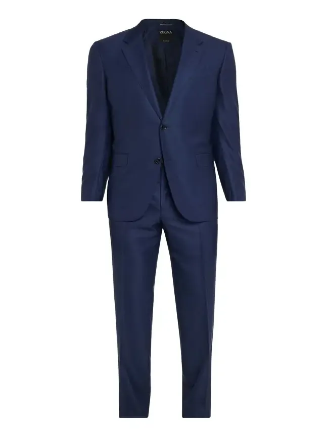 Men's Tonal Prince of Wales Plaid Wool Two-Piece Suit Men's Tonal Prince of Wales Plaid Wool Two-Piece Suit