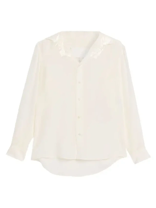 Long-Sleeve Silk Shirt