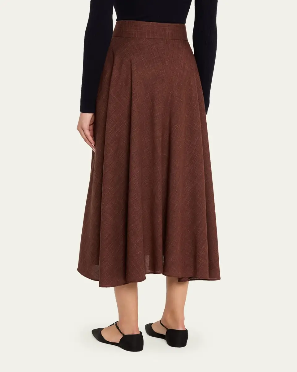 Loro Piana Petra Pleated A-Line Skirt | Thumbnail 3 Loro Piana Petra Pleated A-Line Skirt | Thumbnail 3