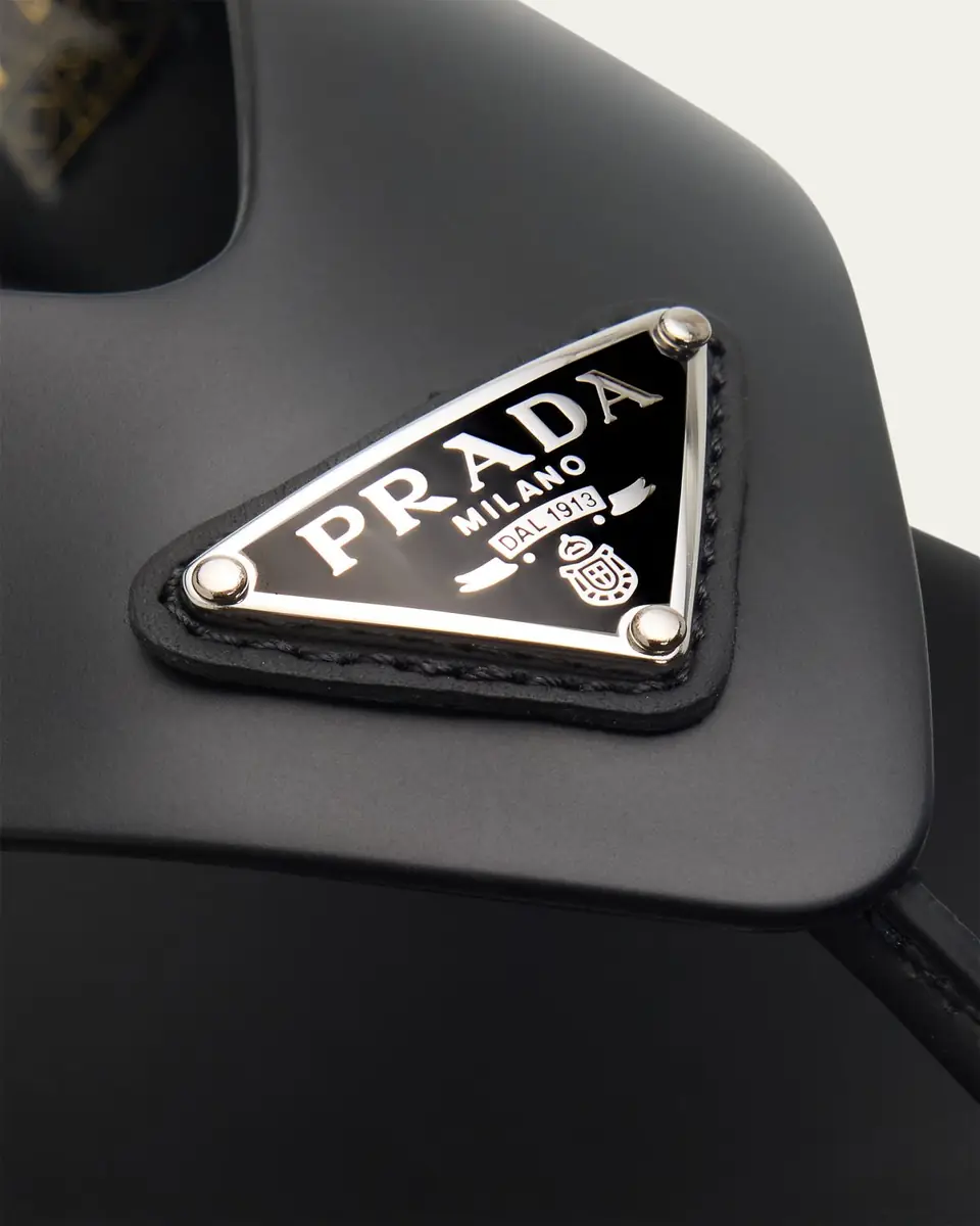 Prada Men's Enameled Triangle Logo Rubber Thong Sandals | Thumbnail 5