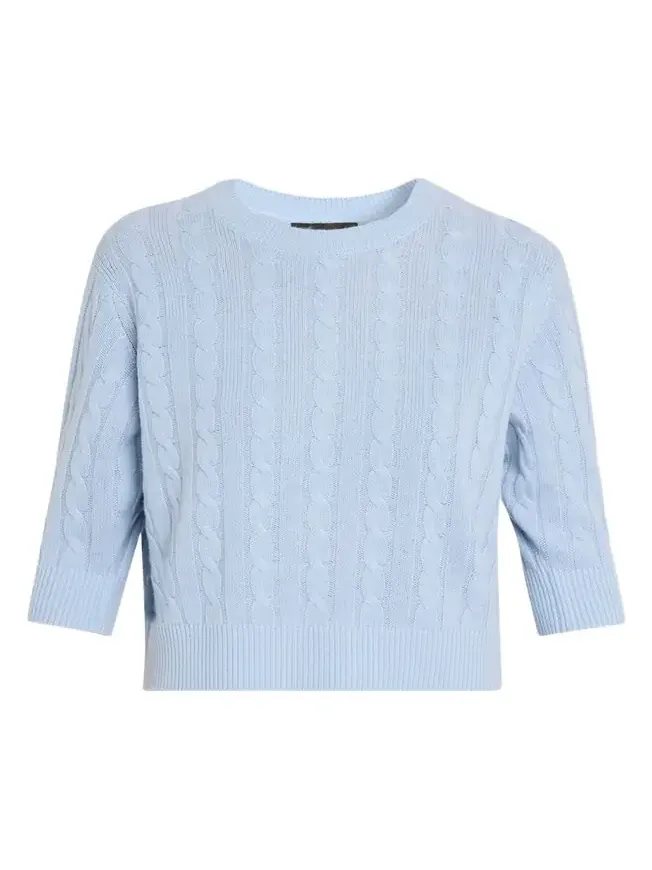 Open Back Bow Cable Sweater Open Back Bow Cable Sweater