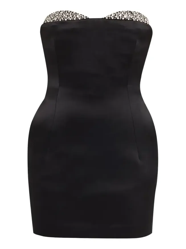 Noelie Strapless Crystal Sweetheart Mini Dress Noelie Strapless Crystal Sweetheart Mini Dress