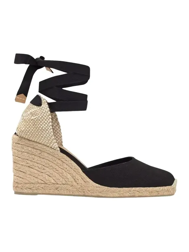AGS X CASTANER 80mm Carina Canvas Espadrille Wedge Sandals