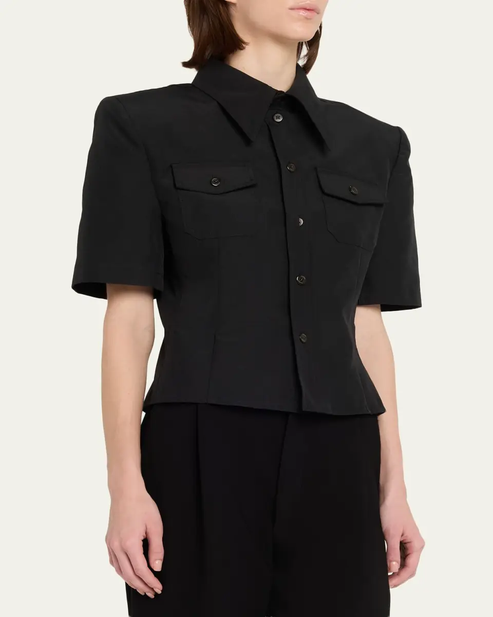 Willy Chavarria Chavela Short-Sleeve Shirt | Thumbnail 4