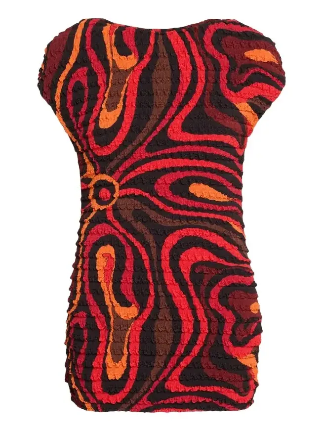 Marmo Print Shibori Mini Dress Marmo Print Shibori Mini Dress