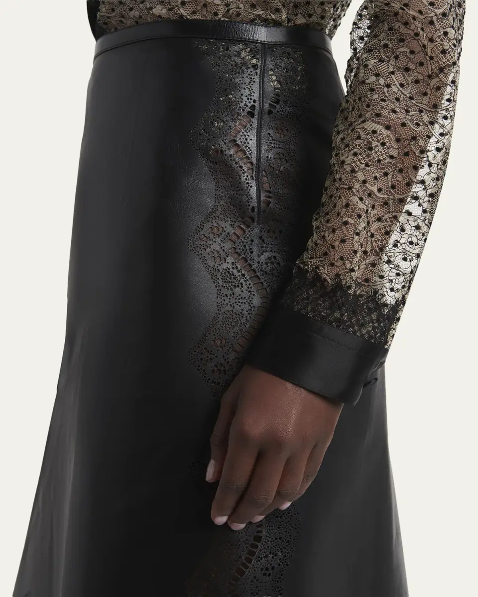 Tom Ford Lace Laser-Cut Leather Skirt | Thumbnail 5 Tom Ford Lace Laser-Cut Leather Skirt | Thumbnail 5