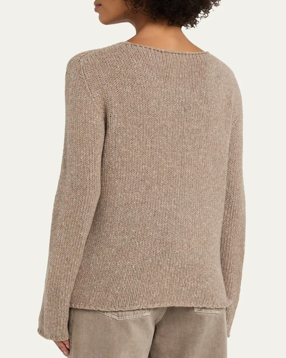 THE ROW Nitha Cashmere Knit Crewneck Sweater | Thumbnail 3 THE ROW Nitha Cashmere Knit Crewneck Sweater | Thumbnail 3