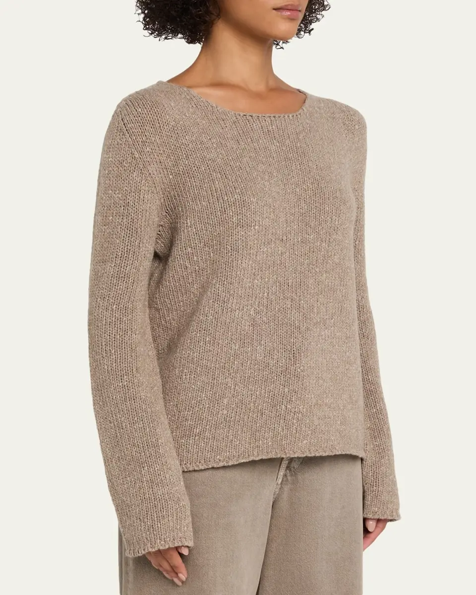 THE ROW Nitha Cashmere Knit Crewneck Sweater | Thumbnail 4 THE ROW Nitha Cashmere Knit Crewneck Sweater | Thumbnail 4