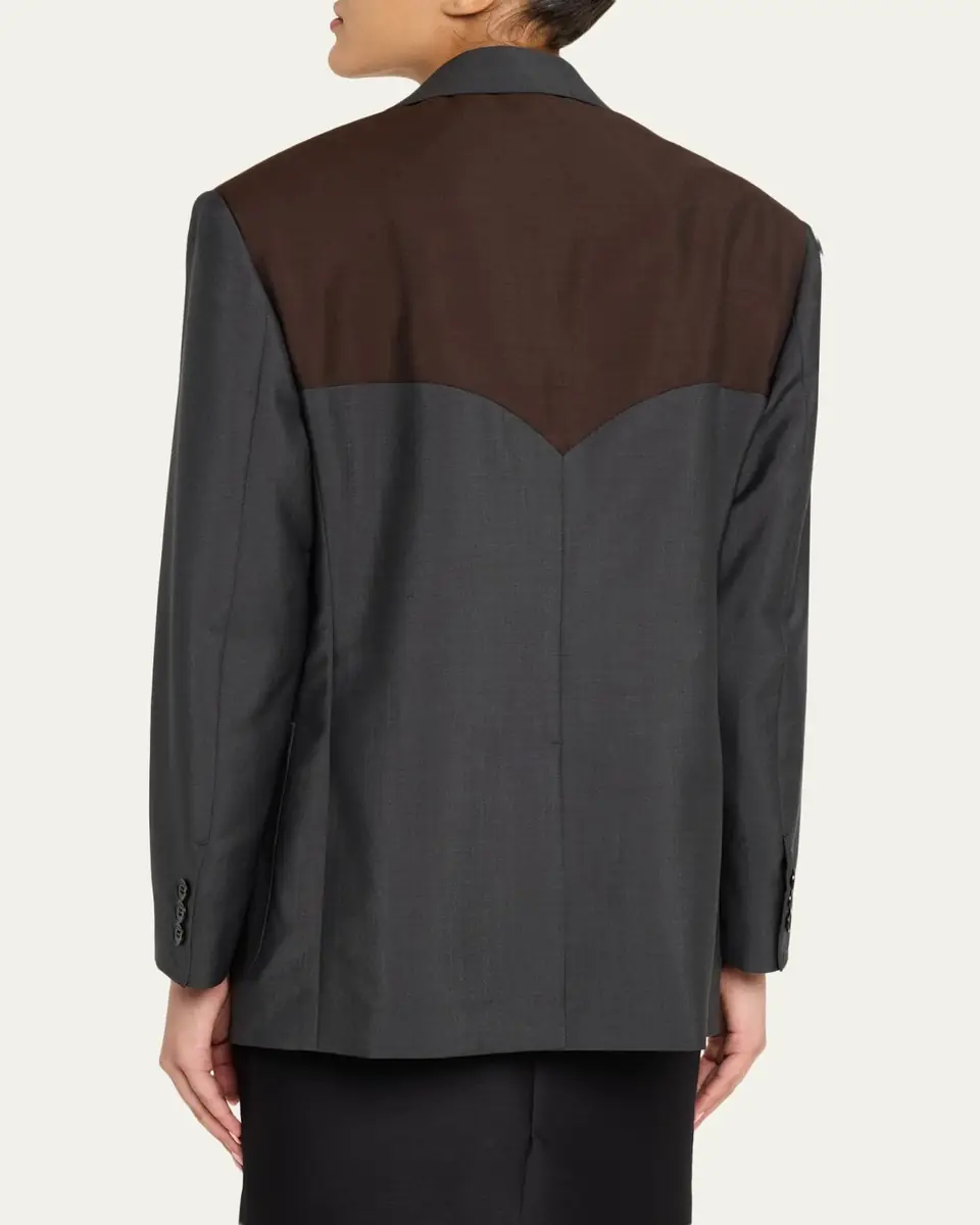 Versace Wool Colorblock Jacket | Thumbnail 3 Versace Wool Colorblock Jacket | Thumbnail 3