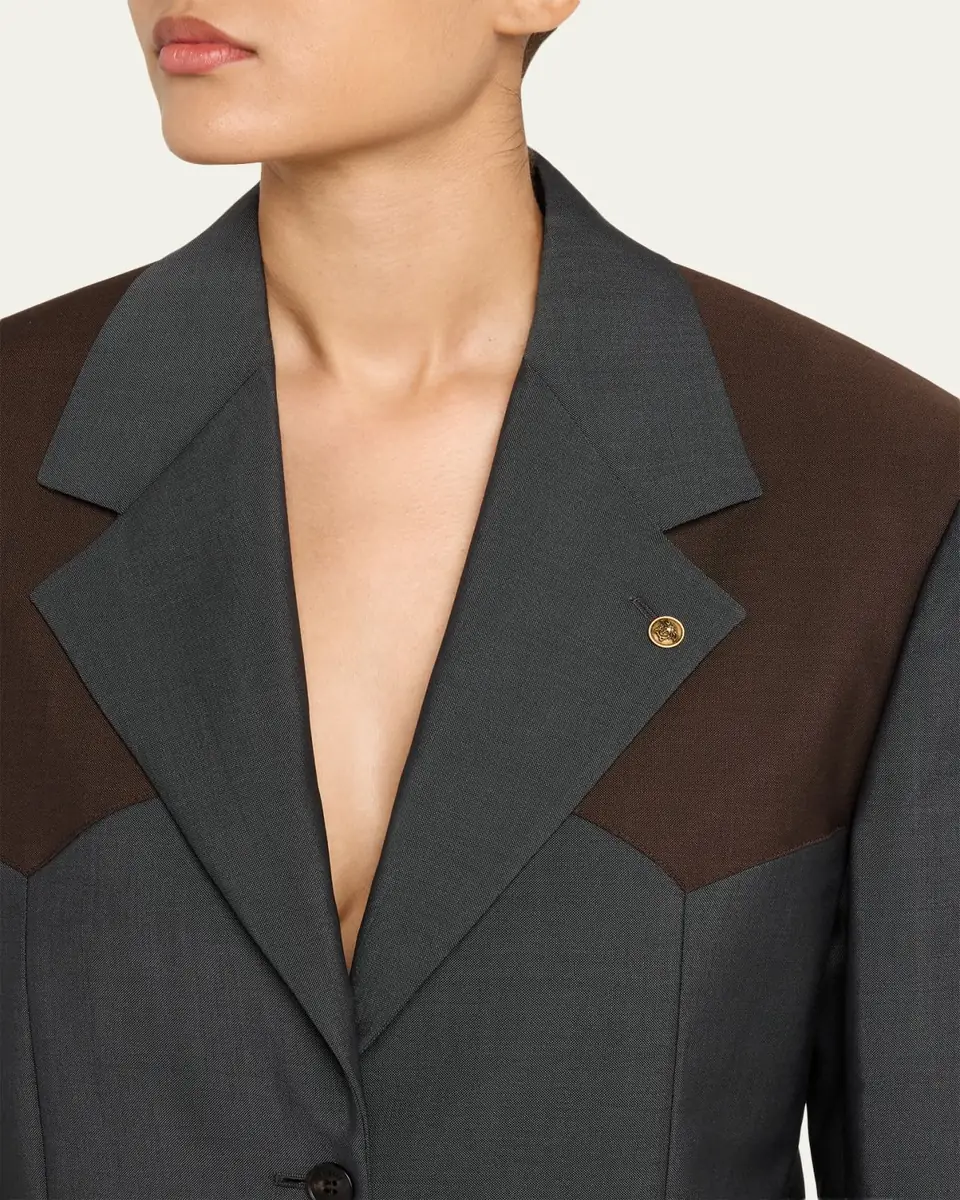 Versace Wool Colorblock Jacket | Thumbnail 5 Versace Wool Colorblock Jacket | Thumbnail 5