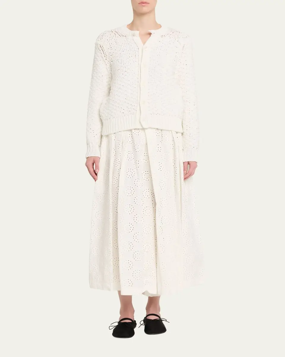 Comme des Garçons Open-Knit Crochet Crewneck Cardigan | Thumbnail 2 Comme des Garçons Open-Knit Crochet Crewneck Cardigan | Thumbnail 2