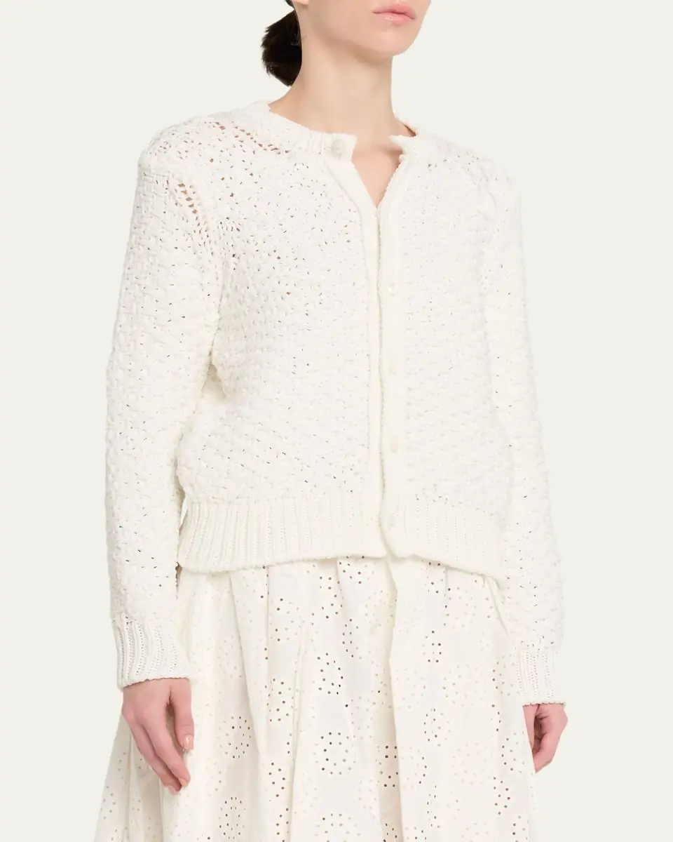 Comme des Garçons Open-Knit Crochet Crewneck Cardigan | Thumbnail 4 Comme des Garçons Open-Knit Crochet Crewneck Cardigan | Thumbnail 4