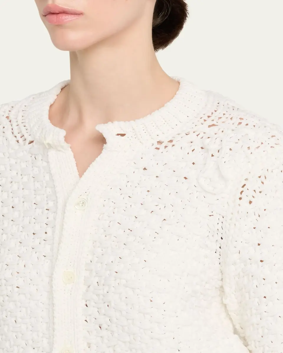 Comme des Garçons Open-Knit Crochet Crewneck Cardigan | Thumbnail 5 Comme des Garçons Open-Knit Crochet Crewneck Cardigan | Thumbnail 5