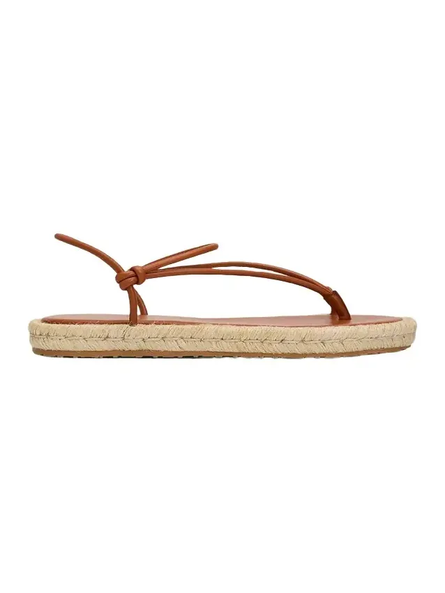 Nappa Leather Espadrille Thong Sandals Nappa Leather Espadrille Thong Sandals