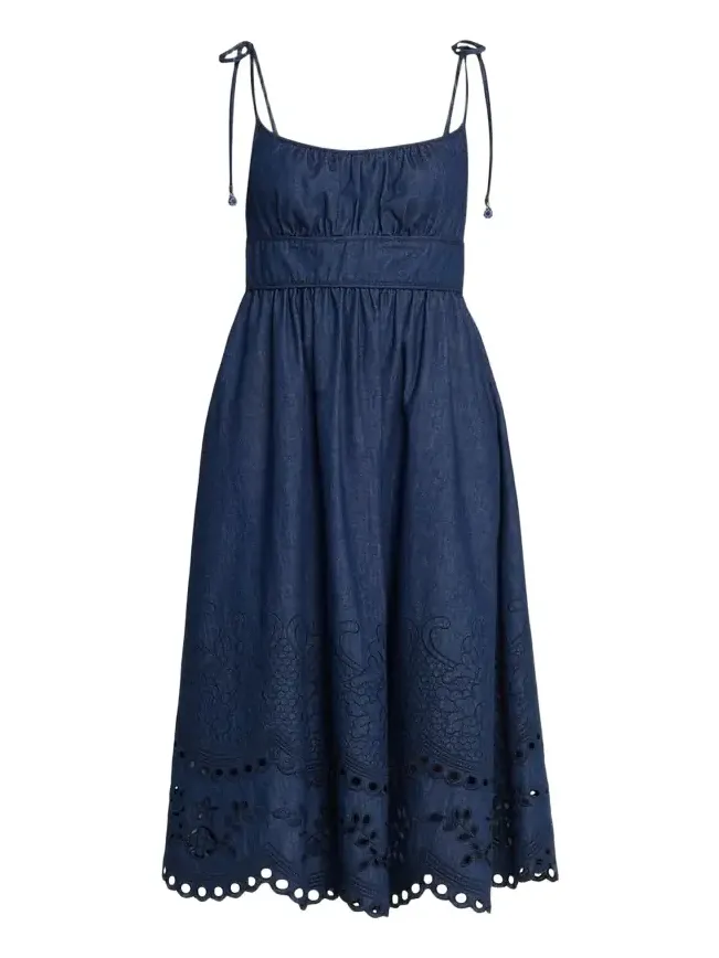 Mahon Broderie Denim Picnic Dress