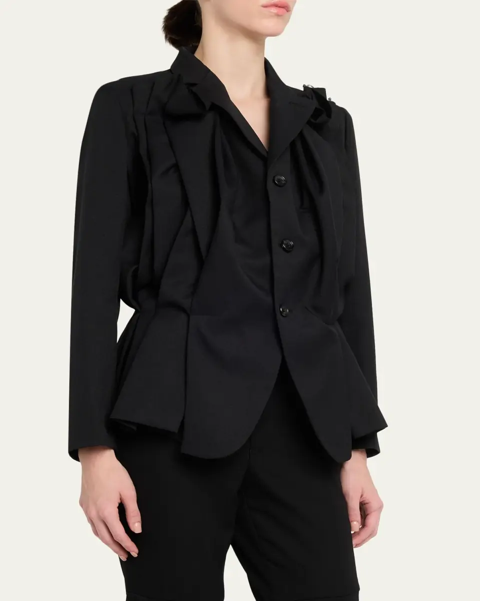 Comme des Garçons Draped Single-Breasted Blazer | Thumbnail 4
