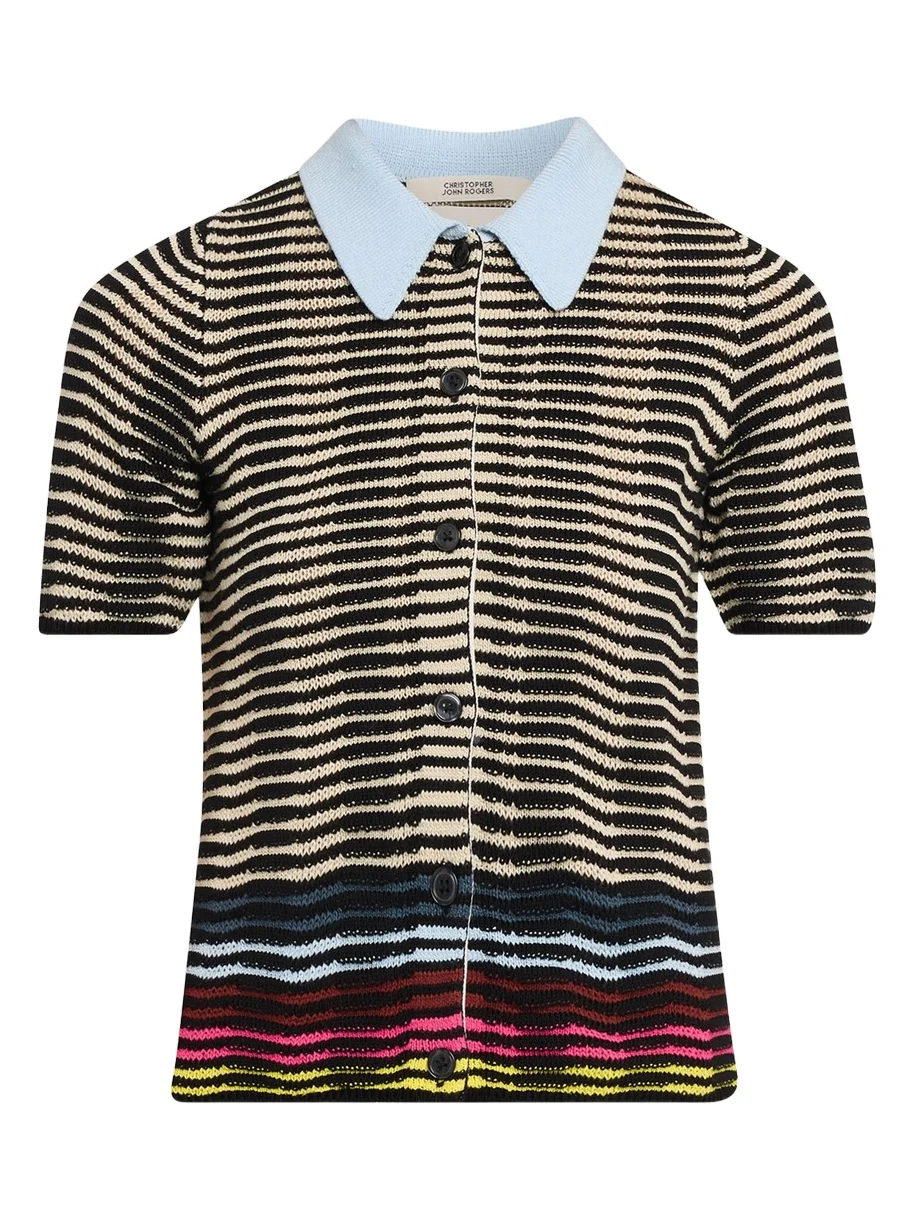 Wave Knit Short-Sleeve Polo Shirt Wave Knit Short-Sleeve Polo Shirt