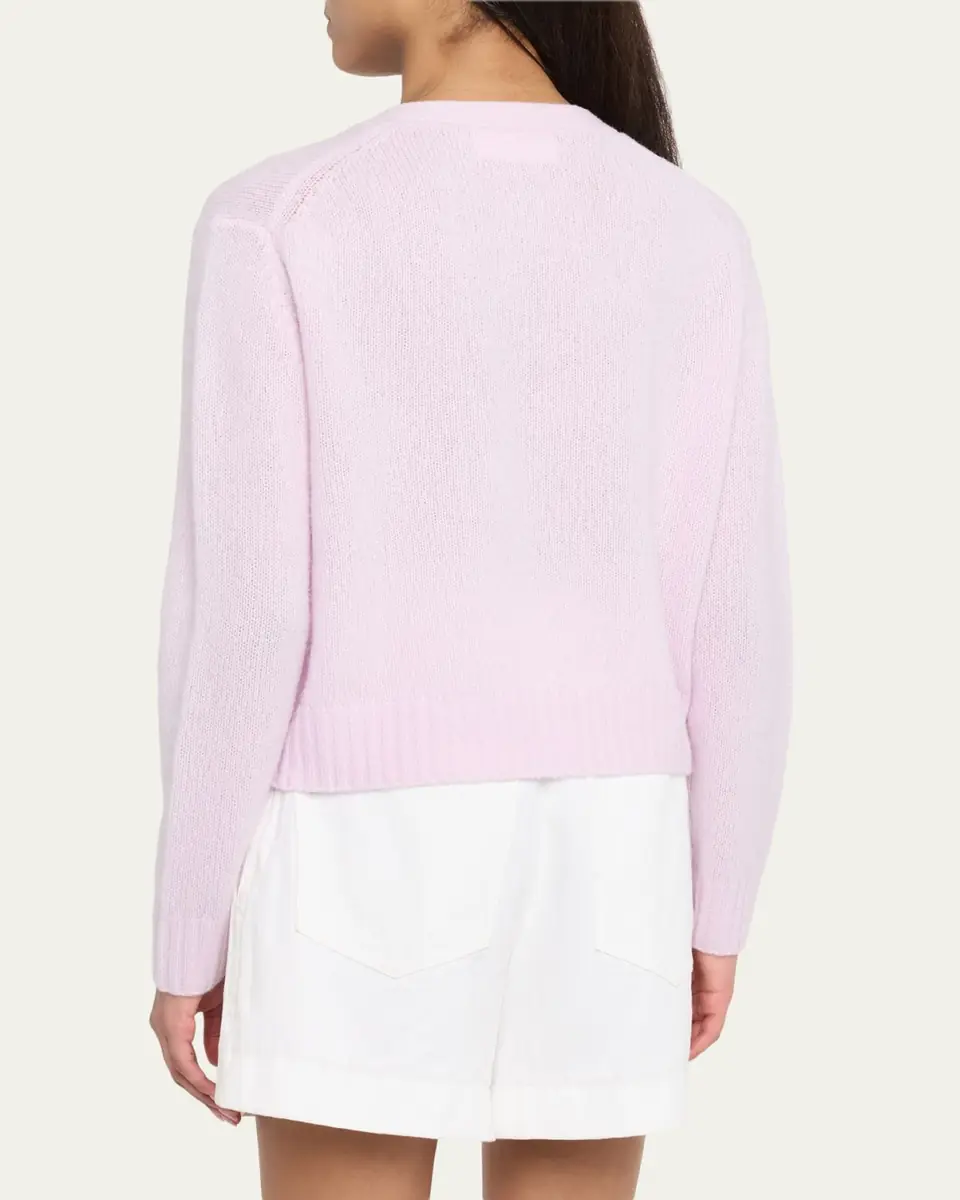 Lisa Yang Marionette Cashmere-Silk V-Neck Cardigan | Thumbnail 3