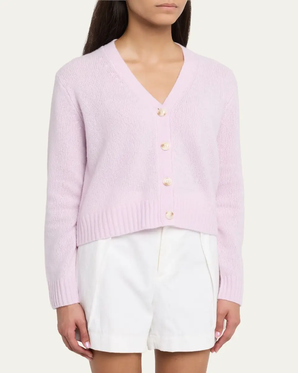 Lisa Yang Marionette Cashmere-Silk V-Neck Cardigan | Thumbnail 4