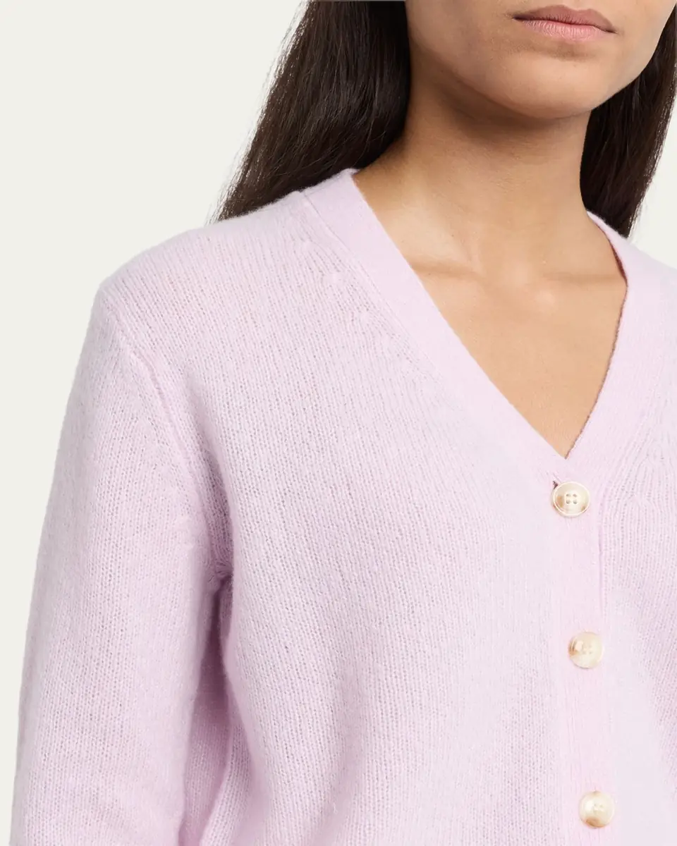 Lisa Yang Marionette Cashmere-Silk V-Neck Cardigan | Thumbnail 5