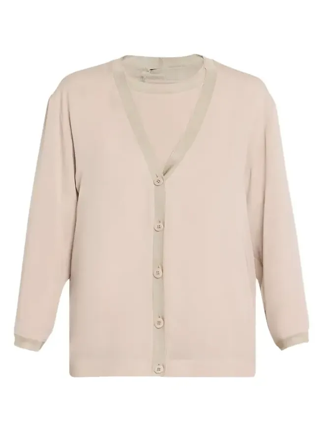 Silk V-Neck Cardigan