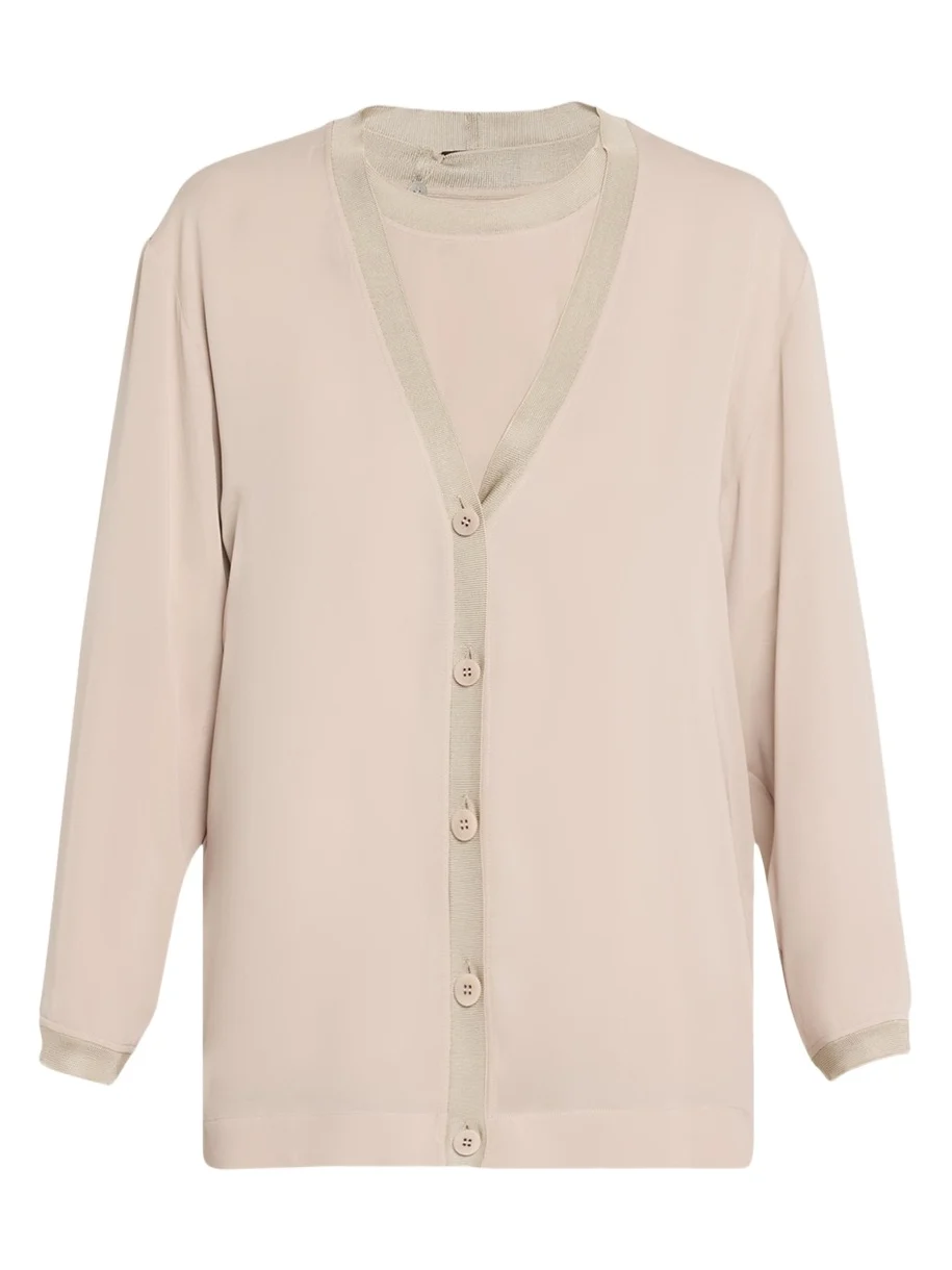 Silk V-Neck Cardigan Silk V-Neck Cardigan