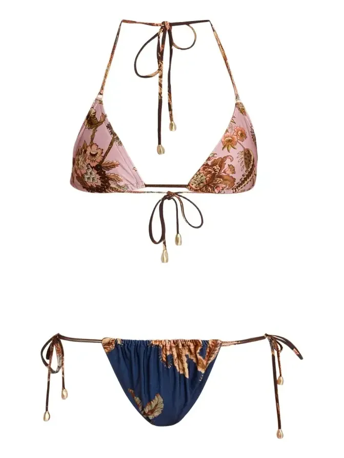 Aster Spliced Triangle Two-Piece Swimsuit