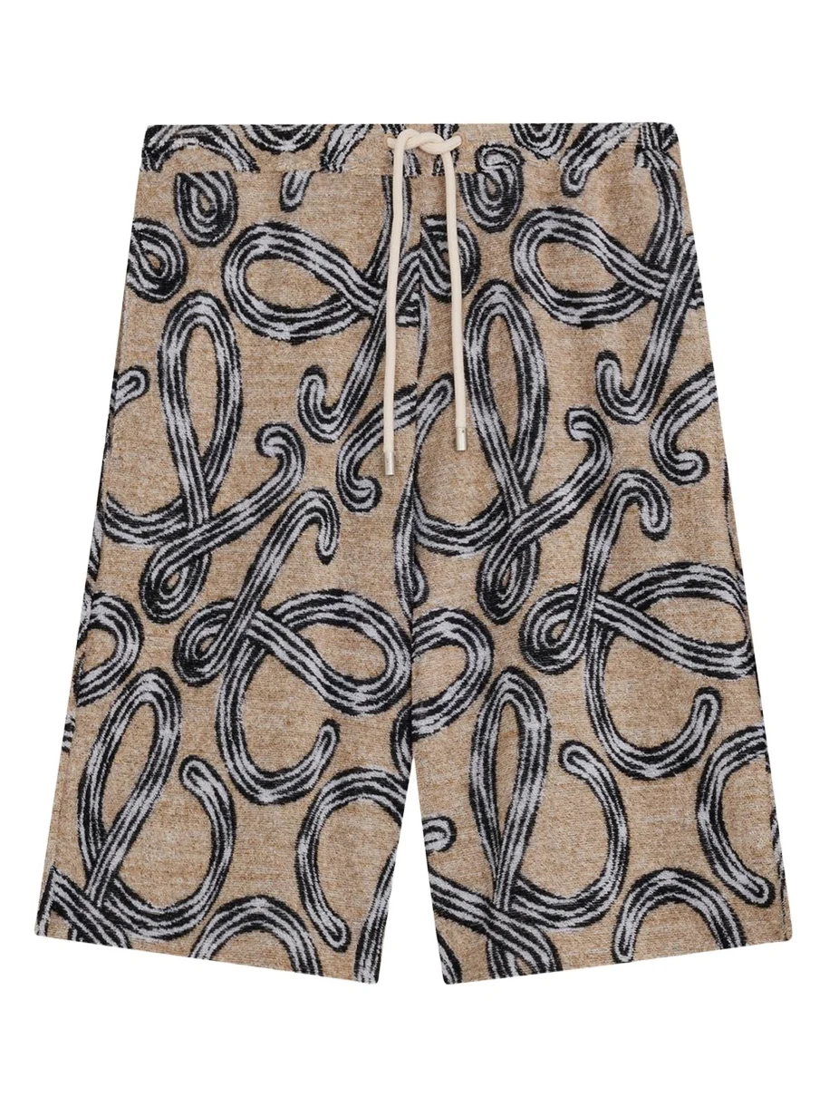 Loewe x Paula's Ibiza Men's Cotton-Terry Logo Script Shorts