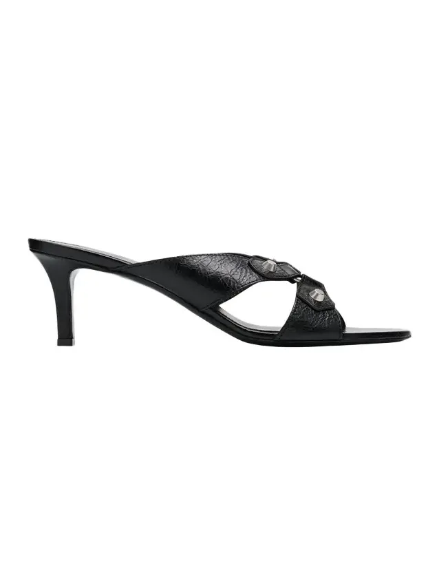 Balenciaga 70mm City Arena Leather Mule Sandals | Thumbnail 1 Balenciaga 70mm City Arena Leather Mule Sandals | Thumbnail 1