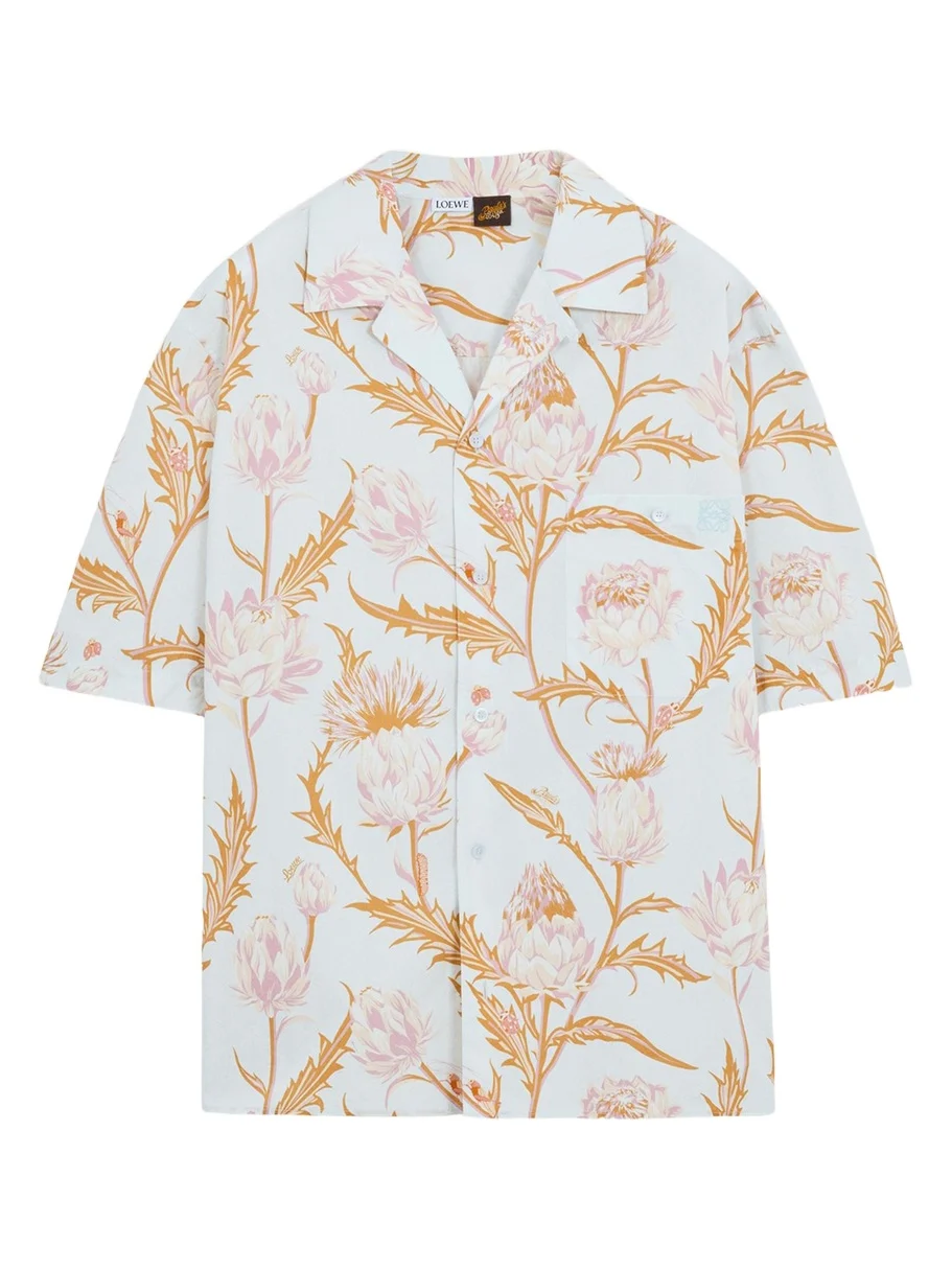 Loewe x Paula's Ibiza Men's Artichoke-Print Short-Sleeve Shirt