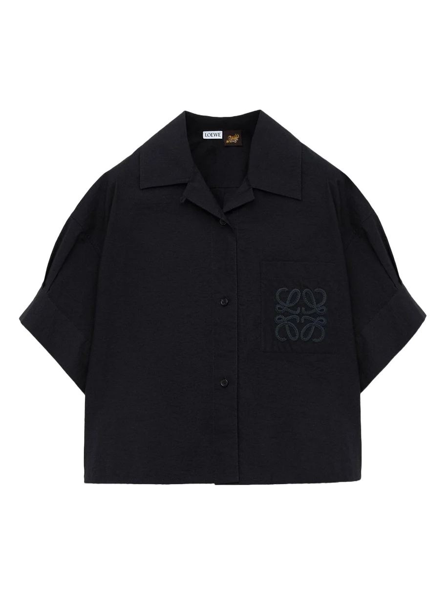 x Paula's Ibiza Anagram Short-Sleeve Button-Down Shirt