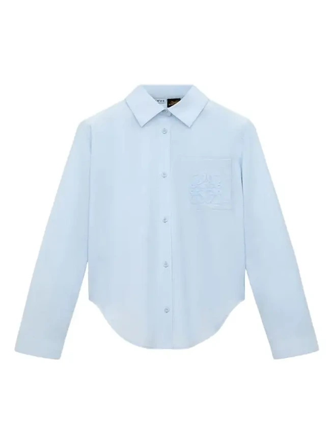 x Paula's Ibiza Ruffle-Back Cotton-Blend Button-Down Shirt x Paula's Ibiza Ruffle-Back Cotton-Blend Button-Down Shirt