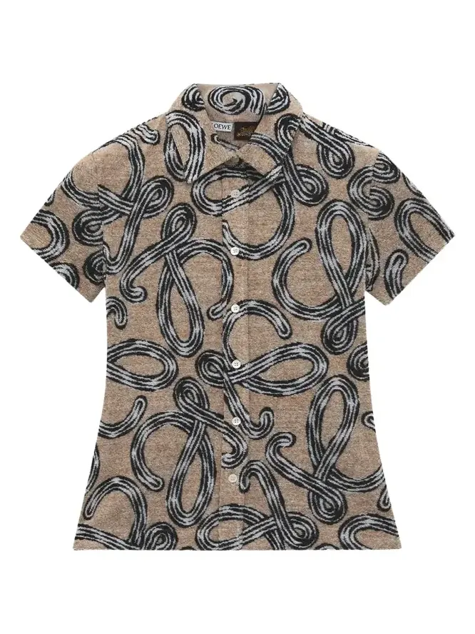 x Paula's Ibiza Cotton-Blend Large Logo Buttoned Shirt x Paula's Ibiza Cotton-Blend Large Logo Buttoned Shirt