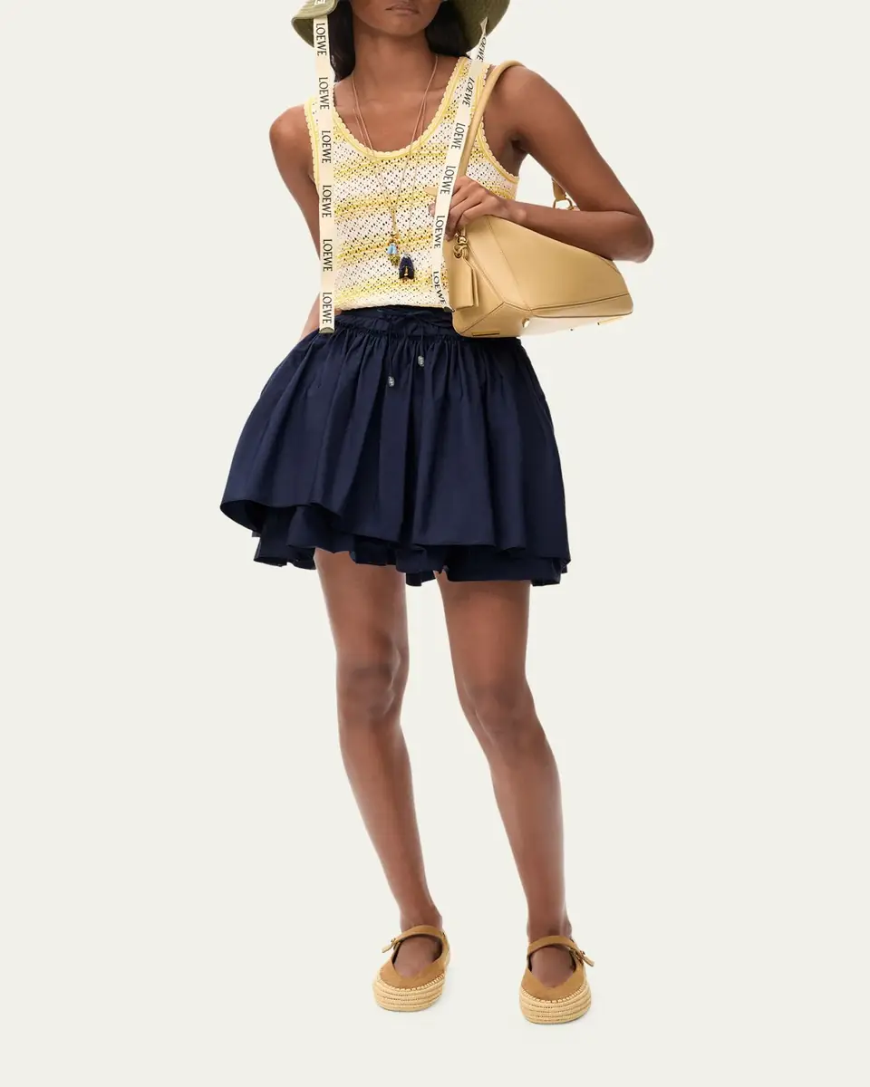 Loewe x Paula's Ibiza Layered Cotton Drawstring Mini Skirt | Thumbnail 2 Loewe x Paula's Ibiza Layered Cotton Drawstring Mini Skirt | Thumbnail 2