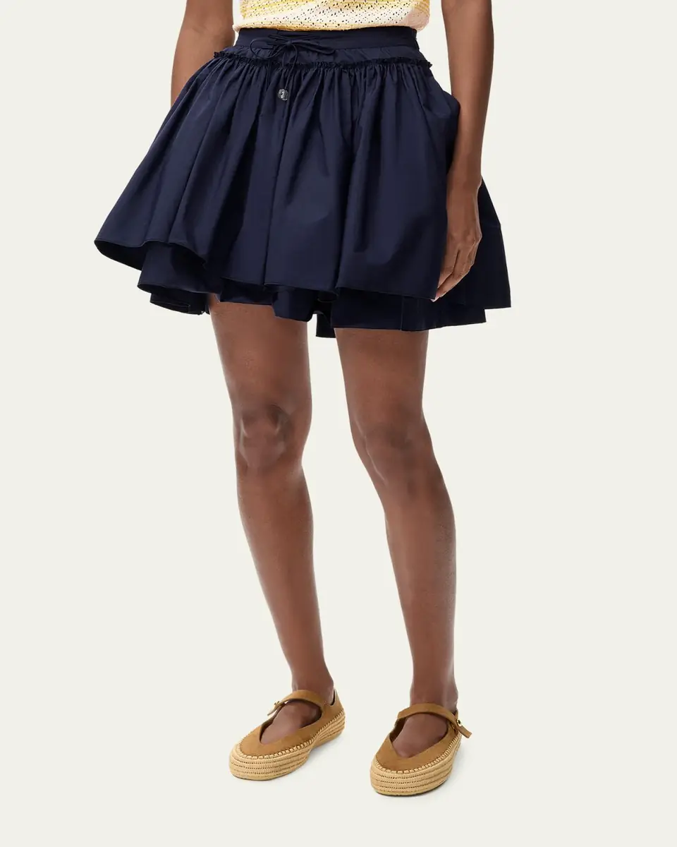Loewe x Paula's Ibiza Layered Cotton Drawstring Mini Skirt | Thumbnail 4 Loewe x Paula's Ibiza Layered Cotton Drawstring Mini Skirt | Thumbnail 4