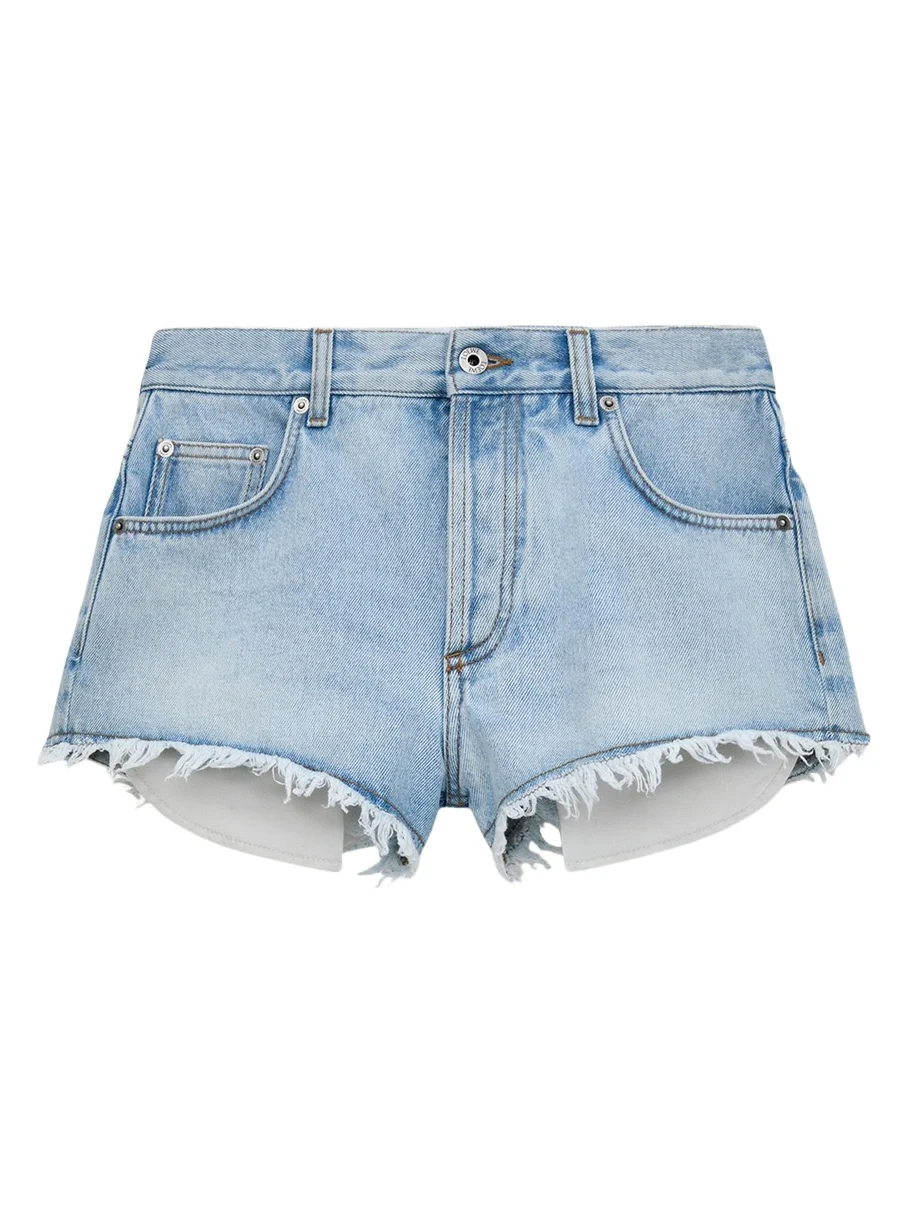 Loewe x Paula's Ibiza Cotton Anagram Frayed Cut-Off Shorts