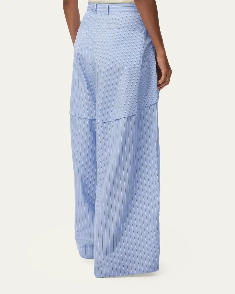 Loewe x Paula's Ibiza Striped Cotton Yoked Wide-Leg Trousers | Thumbnail 3 Loewe x Paula's Ibiza Striped Cotton Yoked Wide-Leg Trousers | Thumbnail 3