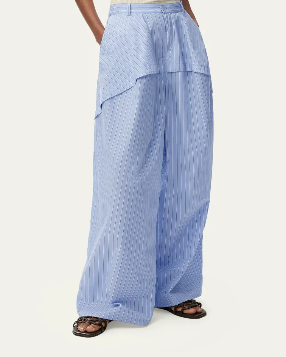Loewe x Paula's Ibiza Striped Cotton Yoked Wide-Leg Trousers | Thumbnail 4 Loewe x Paula's Ibiza Striped Cotton Yoked Wide-Leg Trousers | Thumbnail 4