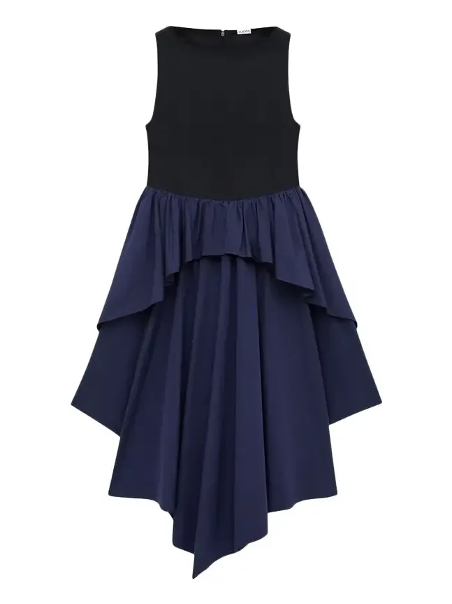 x Paula's Ibiza Asymmetric Ruffle Cotton Sleeveless Midi Dress x Paula's Ibiza Asymmetric Ruffle Cotton Sleeveless Midi Dress